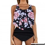 Women's High Waisted Swimsuits,LuluZanm Sales ! Ladies Two Pieces Ruffled Bathing Suits Bikini Set Printed Swimsuits Pink B07PFRN2N5